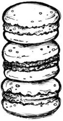 Stamperia Akril pecsételő 5 x 7 cm - makaronok