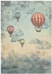 Stamperia DFSA41101 - A4 rizspapír csom. - Voyages Fantastiques air balloons