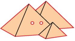 Penta collection Fafigura gomb 46 - piramis 10 db/csomag