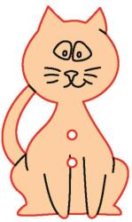 Penta collection Fafigura gomb 7 - cica 10 db/csomag