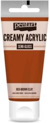 Pentart Krémes akrilfesték selyemfényű 60 ml vörösbarna agyag