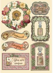 Stamperia Színes fafigura A5 - Rose Parfum