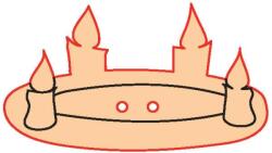 Penta collection Fafigura gomb 86 - adventi koszorú 10 db/csomag