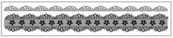  HD gumi pecsételő 4 x 18 cm - Csipke