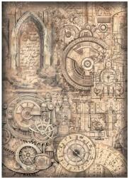 Stamperia A4 rizspapír csom. - Sir Vagabond in Fantasy World mechanical pattern