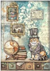 Stamperia A4 rizspapír csom. - Alterego cat