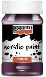 Pentart Metál akrilfesték 100 ml padlizsán