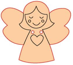 Penta collection Fafigura gomb 98 - angyal 10 db/csomag