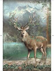 Stamperia A4 rizspapír, csom. - Magic Forest deer