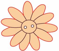 Penta collection Fafigura gomb 128 - margaréta 10 db/csomag