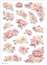Stamperia A4 rizspapír csom. - Rózsás sarokdíszek