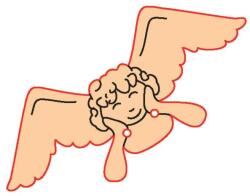 Penta collection Fafigura gomb 99 - angyal 10 db/csomag