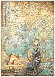 Stamperia A4 rizspapír csom. - Fortune winged cat