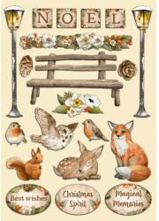 Stamperia Színes fafigura A5 - Winter Valley