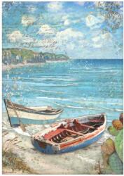 Stamperia A4 rizspapír csom. - Blue Dream boats