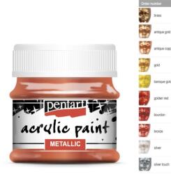 Pentart Metál akrilfesték 50 ml aranyvörös