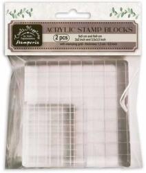Stamperia Akril pecsételő alap: 2 db cm 5x5 - 9x9