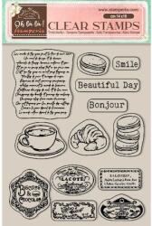 Stamperia Akril pecsételő cm 14x18 - Create Happiness Oh lá lá labels