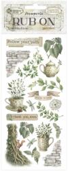 Stamperia Rub-on cm 10, 16x21, 6 - Herbarium Silvae tea time