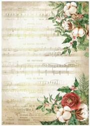 Stamperia A4 rizspapír csom. - Romantic Home for the holidays music