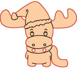 Penta collection Fafigura gomb 104 - rénszarvas 10 db/csomag