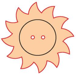 Penta collection Fafigura gomb 61 - napocska 10 db/csomag