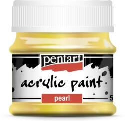 Pentart Gyöngyház akrilfesték 50 ml sárga