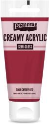 Pentart Krémes akrilfesték selyemfényű 200 ml meggypiros