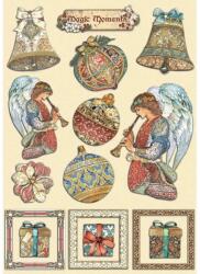 Stamperia Színes fafigura A5 - Christmas Greetings