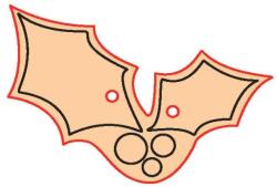 Penta collection Fafigura gomb 88 - fagyöngy 10 db/csomag