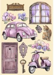 Stamperia Színes fafigura A5 - Lavender