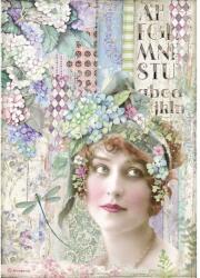 Stamperia Dekupázs rizspapír A4 csom. - Hölgy