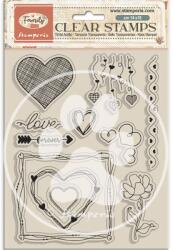 Stamperia WTK234 - Akril pecsételő cm 14x18 - Family hearts