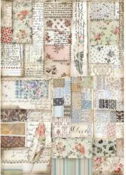 Stamperia Dekupázs rizspapír A4 csom. - Toll patchwork