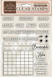 Stamperia Akril pecsételő cm 14x18 - Spanish calendar, monthly