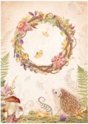 Stamperia A4 rizspapír csom. - Woodland garland