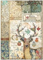 Stamperia A4 rizspapír csom. - Christmas Greetings deer