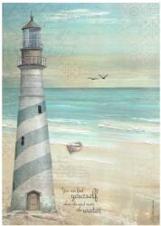 Stamperia A4 rizspapír csom. - Sea Land lighthouse