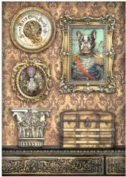 Stamperia A4 rizspapír csom. - Alterego frame with dog