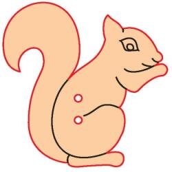 Penta collection Fafigura gomb 58 - mókus 10 db/csomag