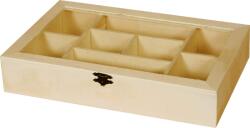 Penta collection Tárolódoboz, 8 rekeszes, átlátszó tetős 30 x 19 x 5, 5 cm