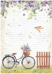 Stamperia A4 Rizspapír csom. - Create Happiness Welcome Home bicycle