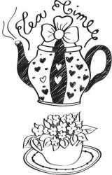 Stamperia Akril pecsételő 7 x 11 cm Tea time