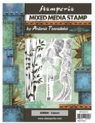 Stamperia Mixed Media Stamp cm 15x20 Sir Vagabond Japánban bambusz