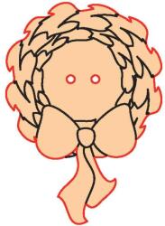 Penta collection Fafigura gomb 87 - ajtódísz 10 db/csomag