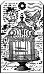 Stamperia HD gumi pecsételő 7 x 11 cm - Kis ketrec