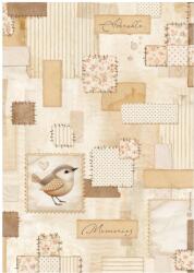 Stamperia DFSA41091 - A4 rizspapír csom. - Baby patchwork bird
