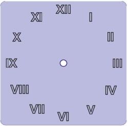 Penta collection Fa óralap négyzet római számmal 4, 15 cm-es