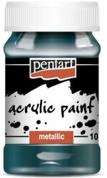 Pentart Metál akrilfesték 100 ml zöldeskék