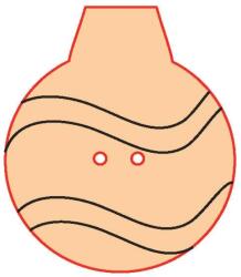 Penta collection Fafigura gomb 82 - karácsonyfadísz 10 db/csomag